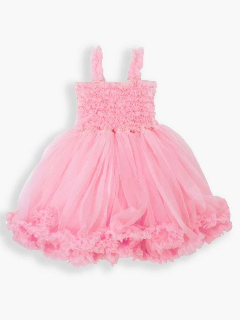 Ruffle Butts Pink Tulle Ruffle Party Dress for Girls